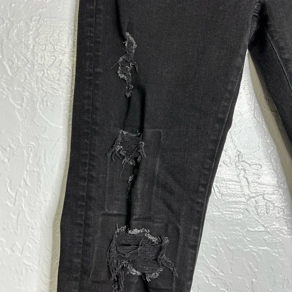 American Eagle Outfitters Black Ripped Skinny Jeans - Picture 11 of 11